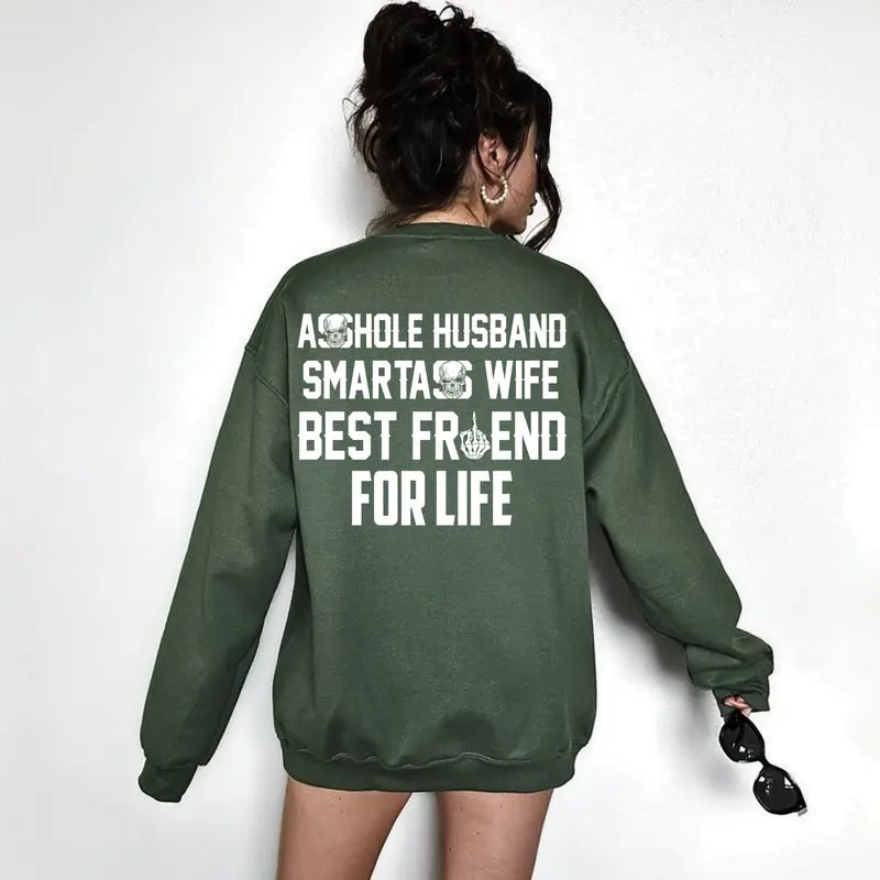 Husband and Wife Best Friend for Life Shirt, Funny Couple Hoodie Sweatshirt Tshirt, Marriage Gift, Anniversary Present, Matching Couple