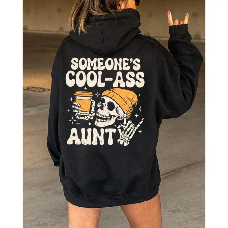 Cool Ass Aunt Shirt – Funny Auntie Sweatshirt – Trendy Aunt Life Pullover – Cool Aunt Gift Hoodie Tshirt for Women, Birthday Present