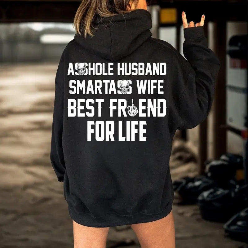 Husband and Wife Best Friend for Life Shirt, Funny Couple Hoodie Sweatshirt Tshirt, Marriage Gift, Anniversary Present, Matching Couple