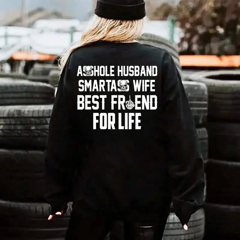 Husband and Wife Best Friend for Life Shirt, Funny Couple Hoodie Sweatshirt Tshirt, Marriage Gift, Anniversary Present, Matching Couple
