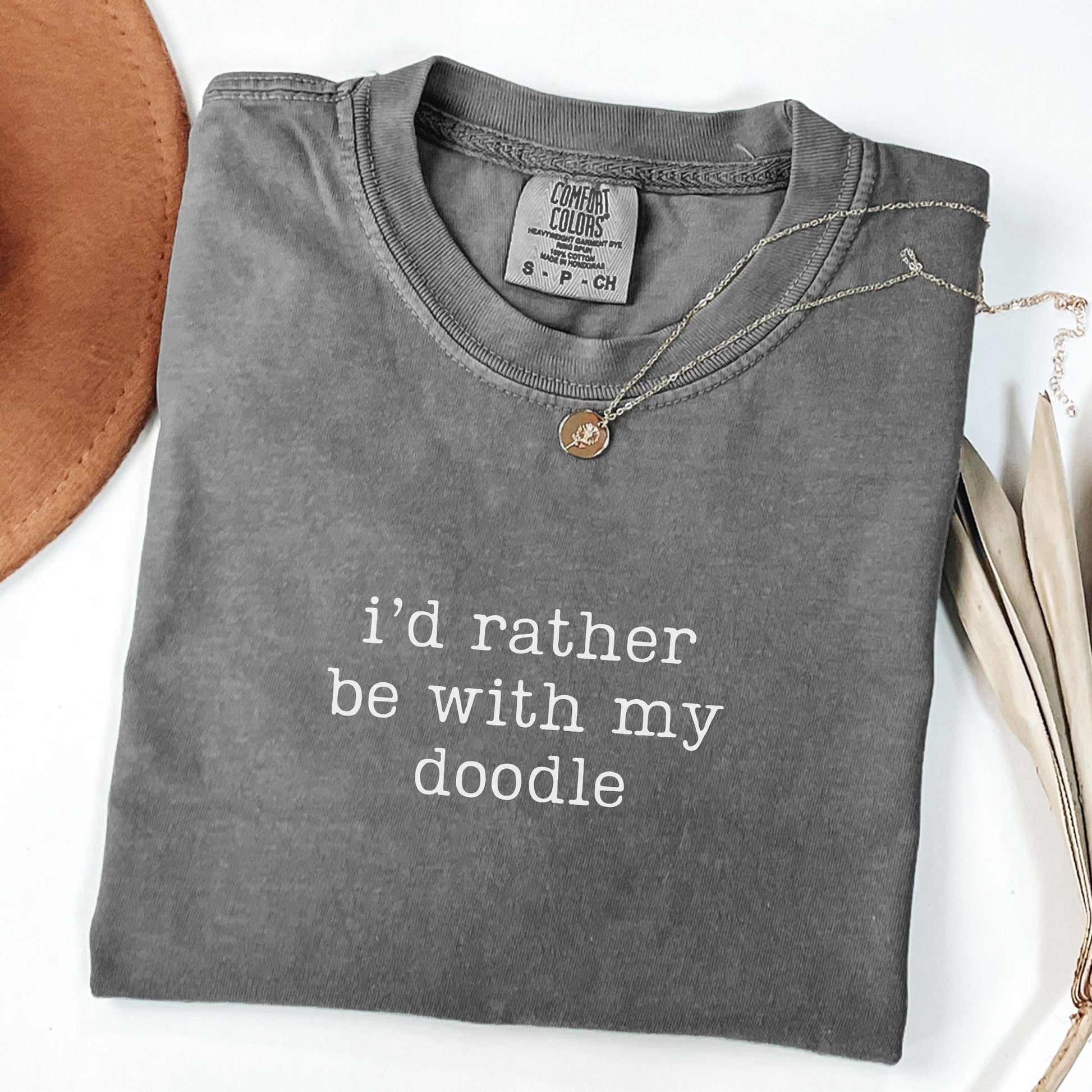 Comfort Colors I'd Rather Be With My Doodle Shirt, Doodle Dog Mom Shirt, Doodle Tshirt, Doodle Owner Gift, Funny Dog Mama Shirt, Doodle Gift