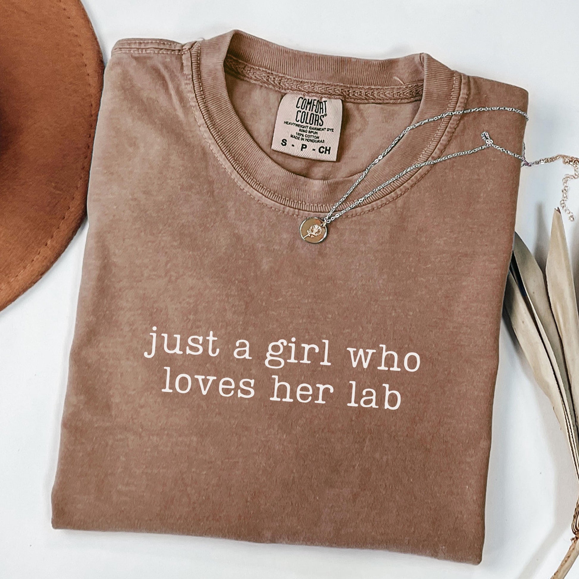 Comfort Colors Just A Girl Who Loves Her Lab Shirt, Lab Mom Shirt, Labrador Mama Gifts, Lab Owner Tshirt, Labrador Retriever Shirt